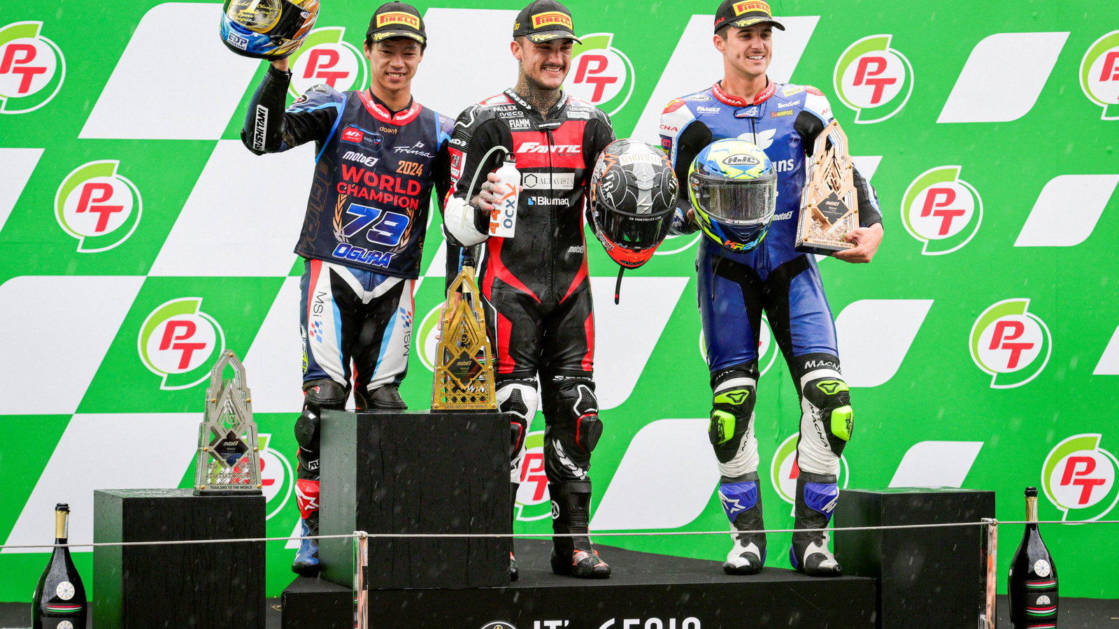 Ai Ogura, Aron Canet and Marcos Ramirez, 2024, Thailand, Moto2